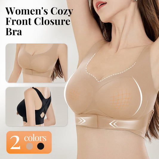 【S-XL】💕Női elülső lezárás varrás nélküli hátsó támogatás melltartó