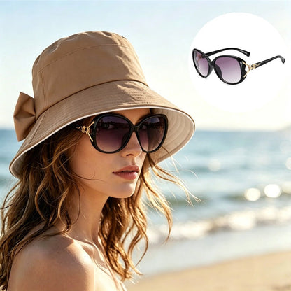 👒Széles karimájú, masnis napvédő kalap nőknek☀️
