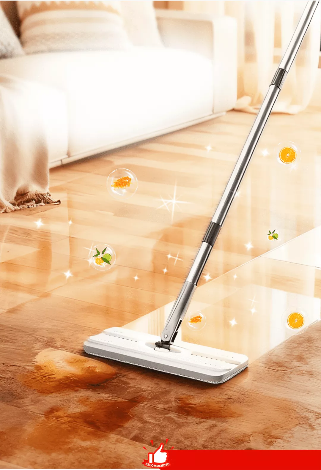 ✨ Hatékony padló tisztítószer, amely hatékonyan eltávolítja a foltokat és semlegesíti a kellemetlen szagokat – 12 órán át tartó illatot hagy maga után.🏠💦