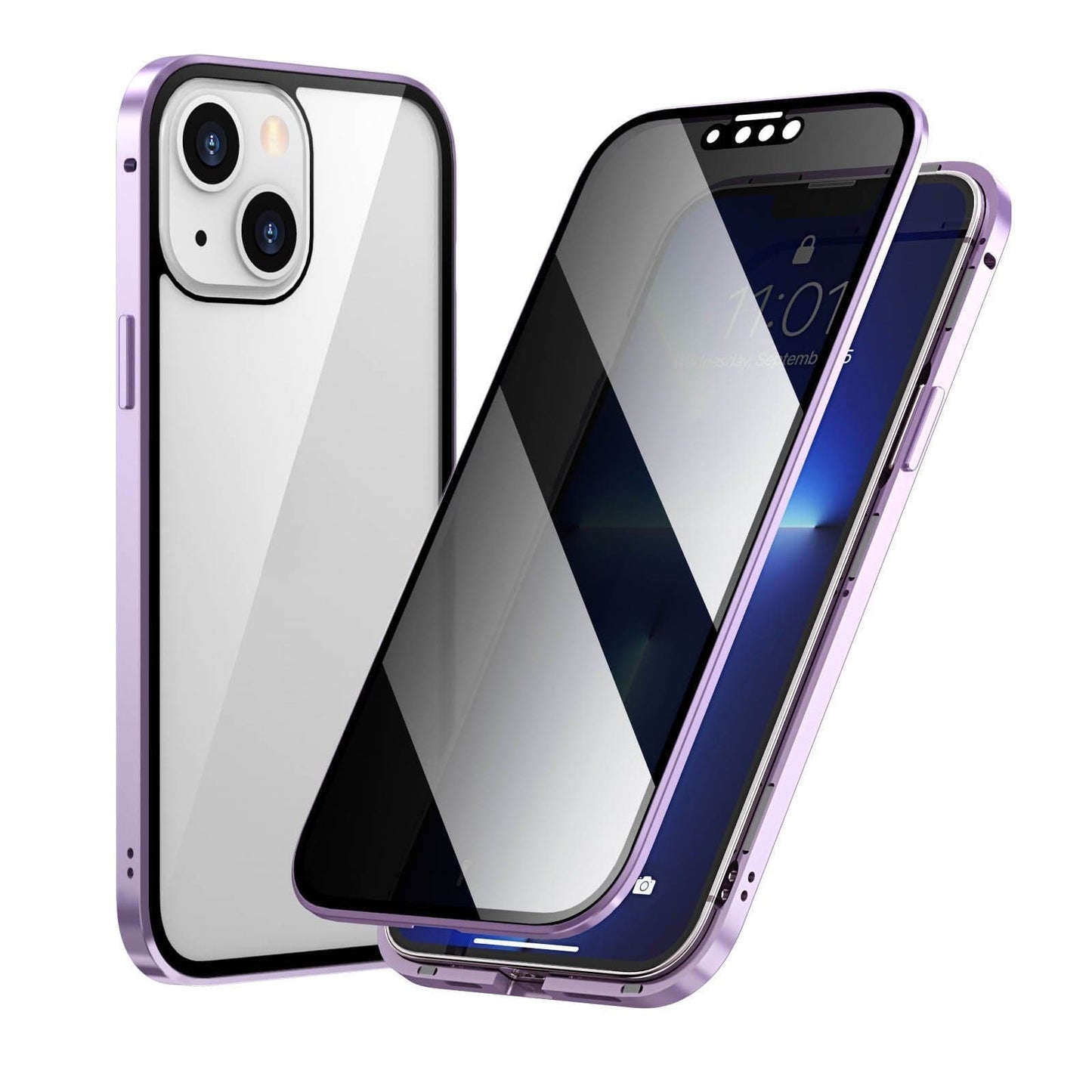 IPhone tok mágneses király Apple Peep Proof kétoldalas üveg fém mágneses védőtok