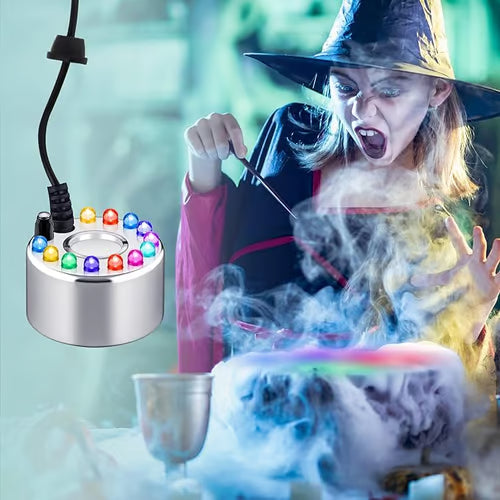 🎃 12 színű LED-es ködgenerátor – látványos köd halloweeni bulikhoz