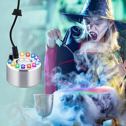 🎃 12 színű LED-es ködgenerátor – látványos köd halloweeni bulikhoz