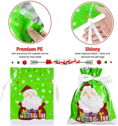 🎅Karácsonyi ajándékzsákok zsinórral (biológiailag lebontható)