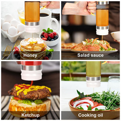 🍯✨9 uncia cseppmentes üveg méz- és szirupadagoló