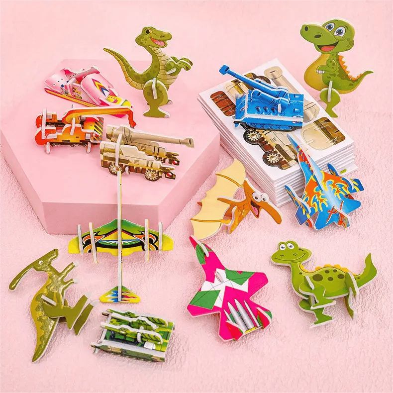 3D-s puzzle-k rajzfilmfigurákkal 🦖 – fejleszti a kézügyességet és a logikai gondolkodást