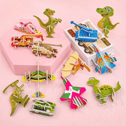 3D-s puzzle-k rajzfilmfigurákkal 🦖 – fejleszti a kézügyességet és a logikai gondolkodást