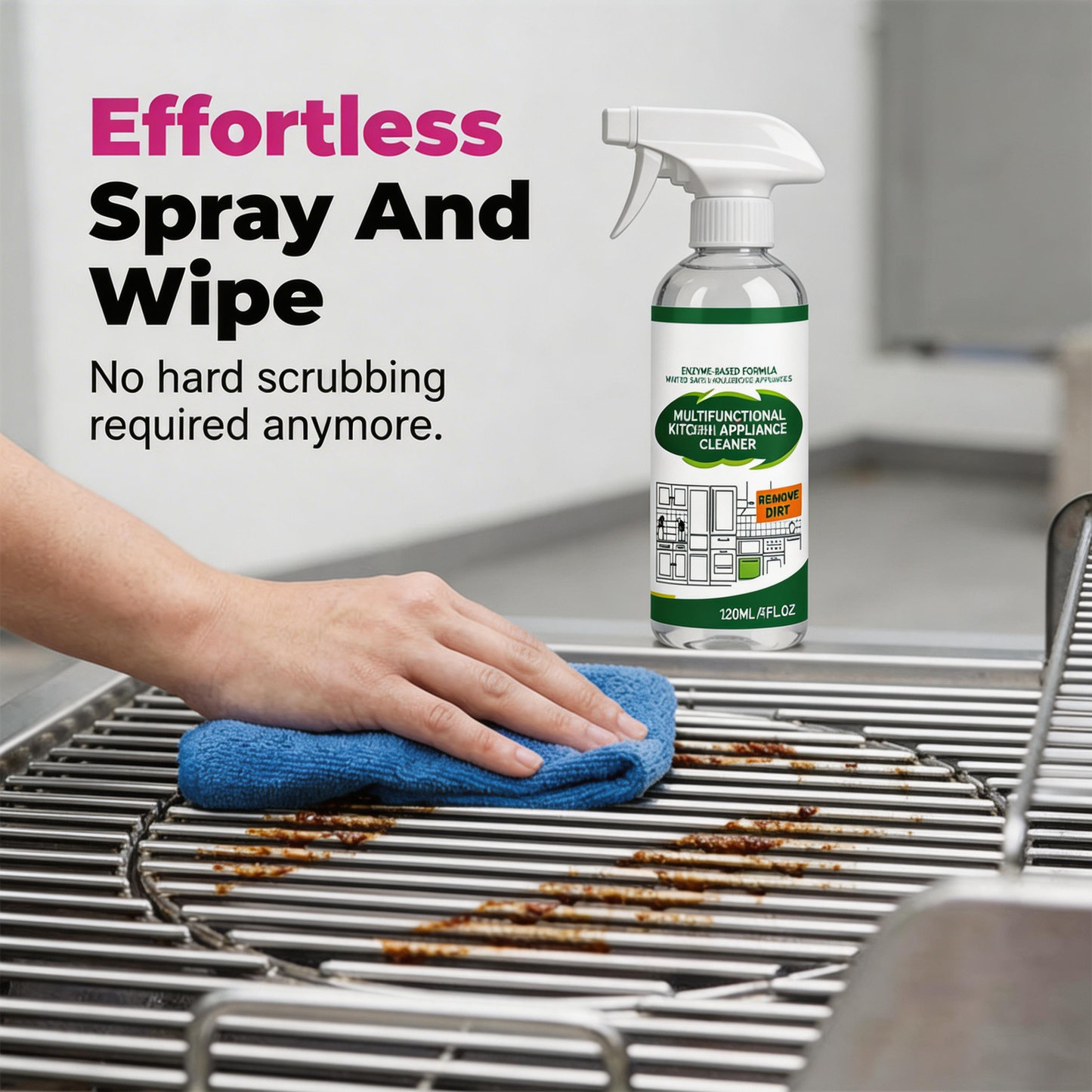 🔥🧼 Erős zsírtalanító spray rácsokhoz – Gyors hatású összetétel, amely pillanatok alatt feloldja a zsírfoltokat. 🍖✨