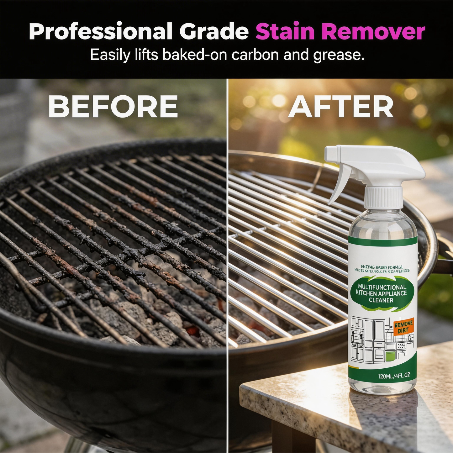 🔥🧼 Erős zsírtalanító spray rácsokhoz – Gyors hatású összetétel, amely pillanatok alatt feloldja a zsírfoltokat. 🍖✨