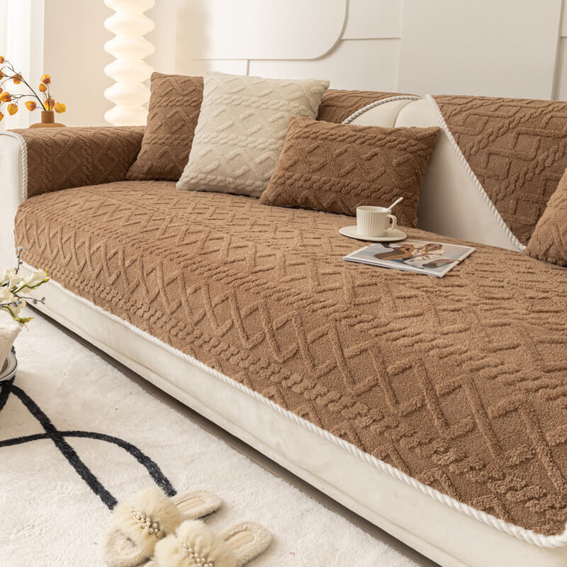🛋️Szép ajándék – Csúszásgátló flüss kanapéhuzat🧵