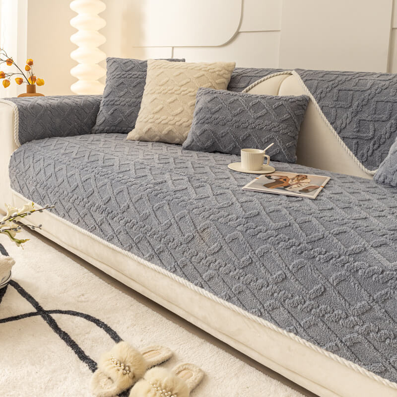 🛋️Szép ajándék – Csúszásgátló flüss kanapéhuzat🧵