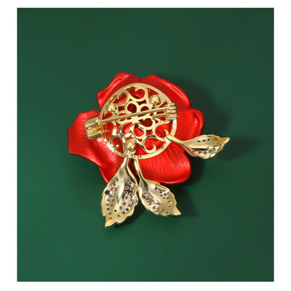 🎄【Karácsonyi karnevál】🎁✨Kiváló minőségű zománcozott rózsa bross