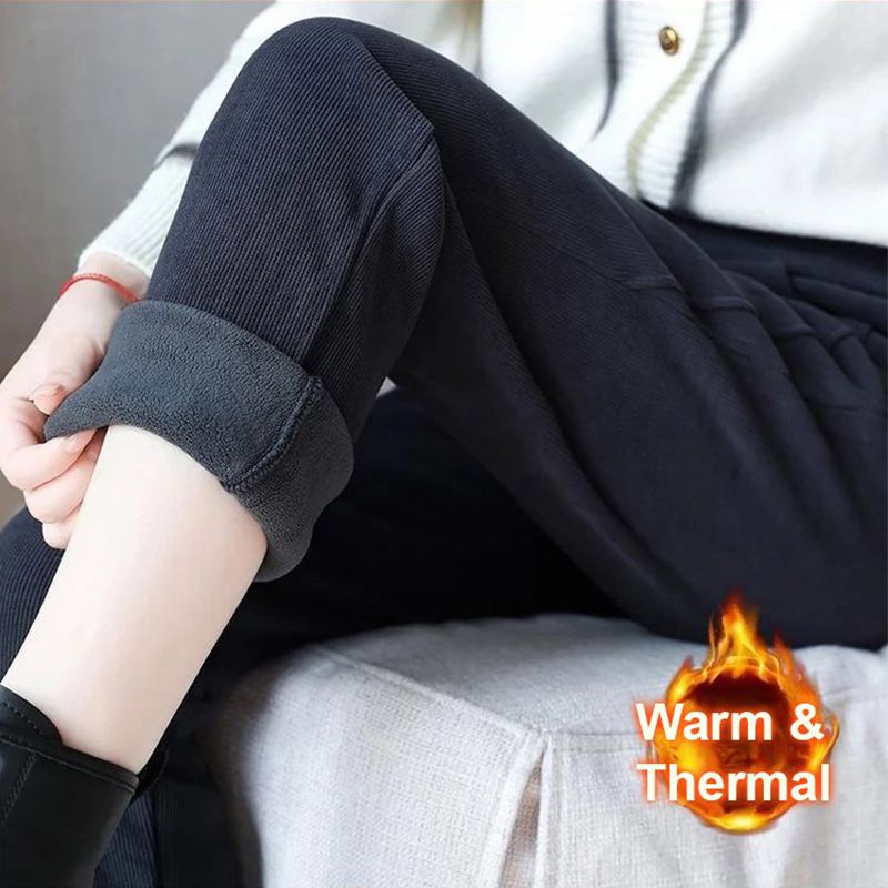🔥👖NŐI PÁRNÁZOTT KARCSÚSÍTÓ MAGAS DEREKÚ KORDBÁRSONY NADRÁGOK