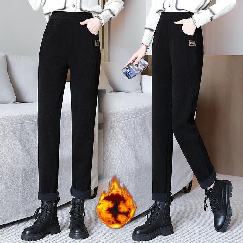 🔥👖NŐI PÁRNÁZOTT KARCSÚSÍTÓ MAGAS DEREKÚ KORDBÁRSONY NADRÁGOK