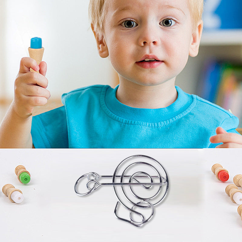 👶 Fémhuzal-puzzle - Oktató és szórakoztató 🧠💡