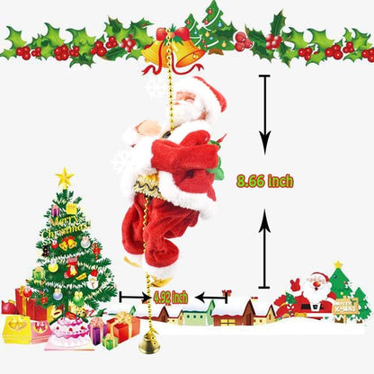 🎄Elektromos kéménymászó Mikulás zenélő játékok
