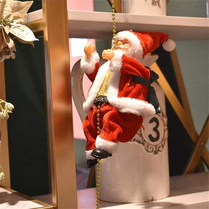 🎄Elektromos kéménymászó Mikulás zenélő játékok