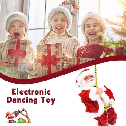 🎄Elektromos kéménymászó Mikulás zenélő játékok