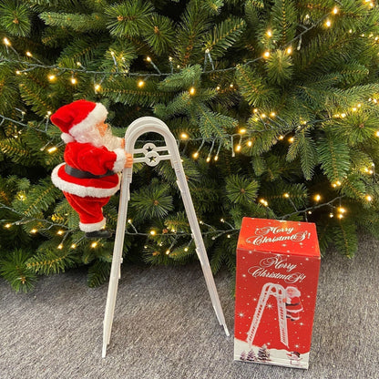 🎄Elektromos kéménymászó Mikulás zenélő játékok