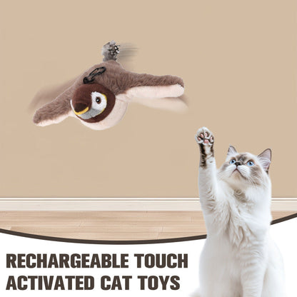 😻Tölthető érintéssel aktiválható macskajátékok valósághű hanghatásokkal🐦