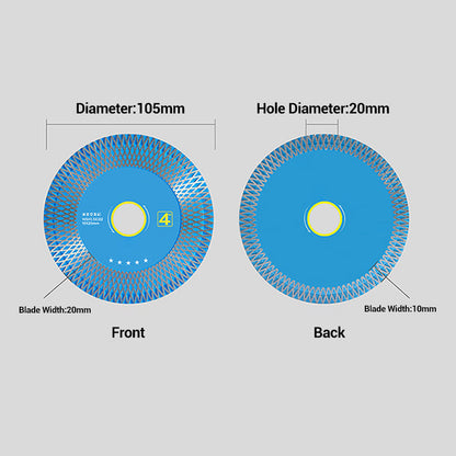 Ultra-high hardness cutting discs suitable for ceramic and tile cutting