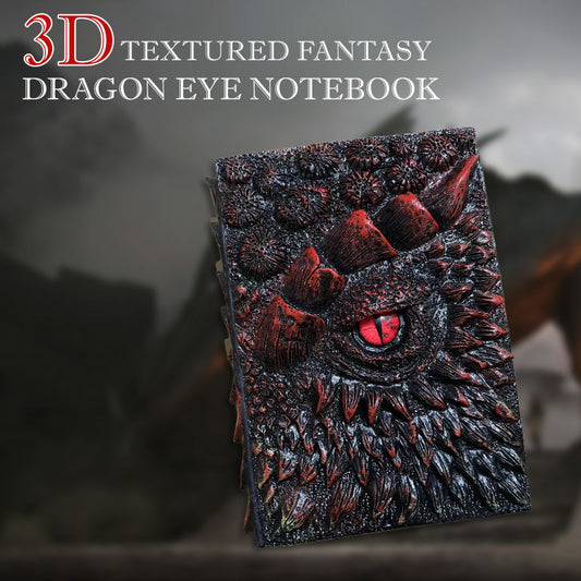 🦖3D textúrázott fantasy sárkány szem jegyzetfüzet