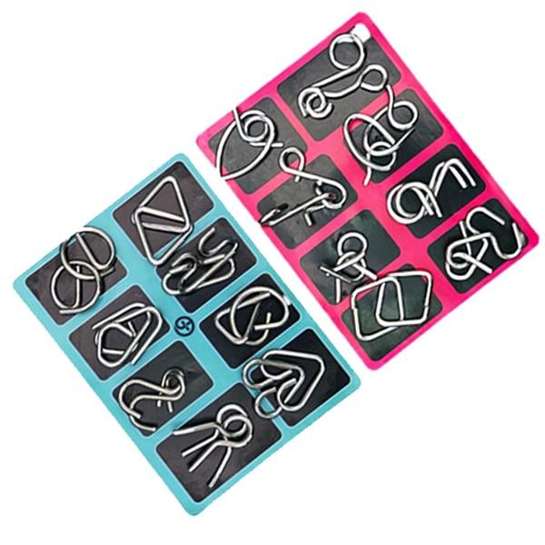 🧠Oktatási fém játék — kilenc összekapcsolt gyűrű👧👦