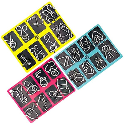 🧠Oktatási fém játék — kilenc összekapcsolt gyűrű👧👦