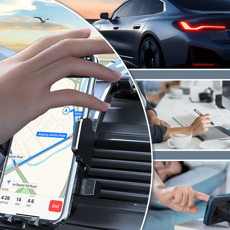 📱🚗 Többfunkciós autós mobiltelefon-tartó erős tapadókoronggal – stabil és állítható