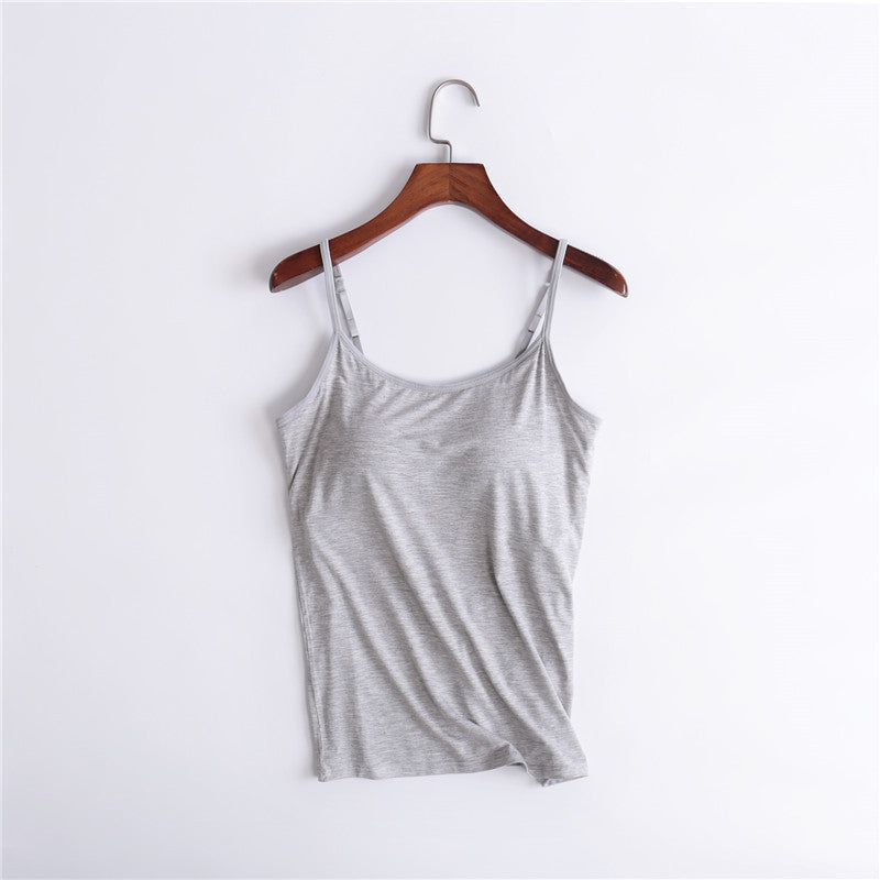 【S-6XL】👙Szexi Gathering Bra Tank Top beépített melltartóval