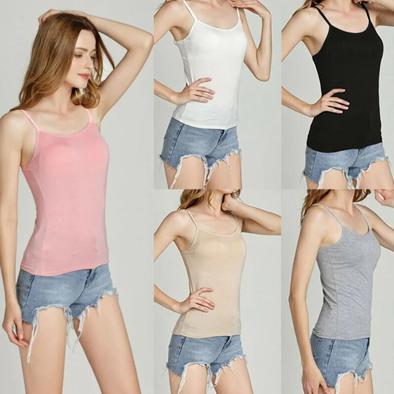 【S-6XL】👙Szexi Gathering Bra Tank Top beépített melltartóval