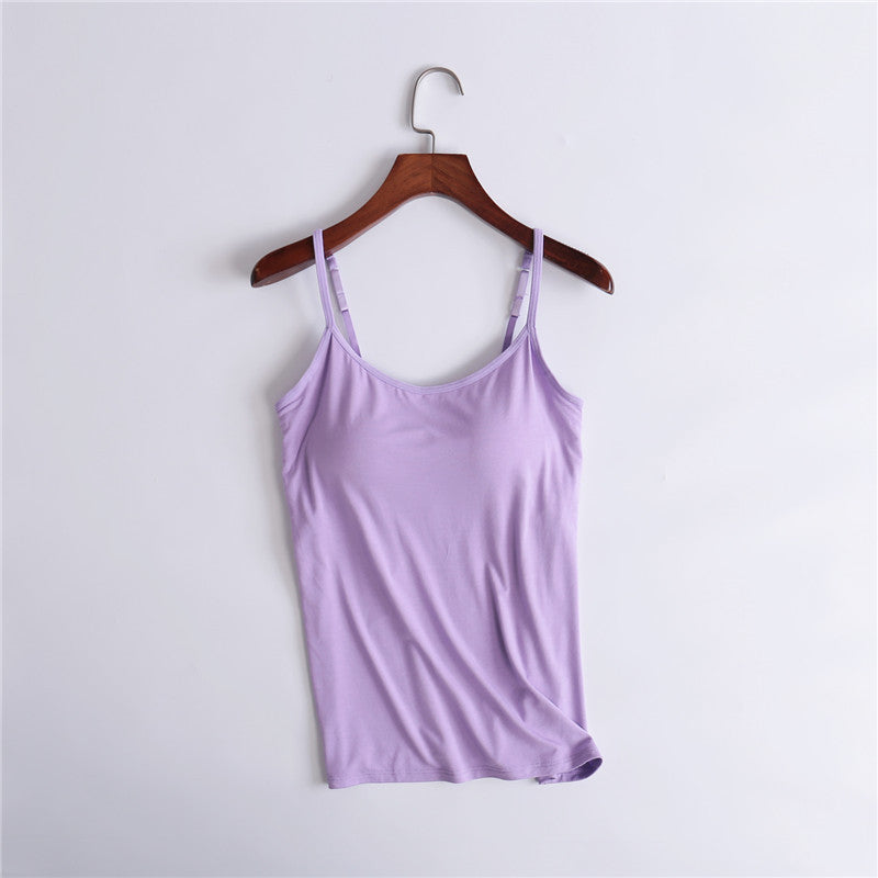 【S-6XL】👙Szexi Gathering Bra Tank Top beépített melltartóval