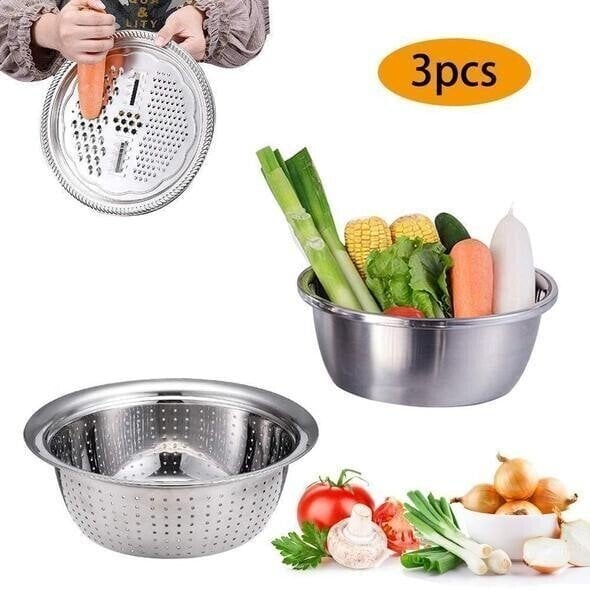🥣Többfunkciós rozsdamentes acélból készült háromrészes készlet