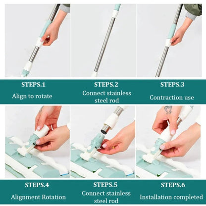 Nagy rozsdamentes acél lapos mop