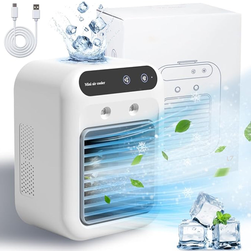 💨💦 USB-s mini ventilátor párásítóval – Hűvös levegő egyetlen gombnyomásra