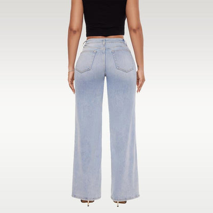 【S-3XL】👖Közép-alacsony derekú laza farmer