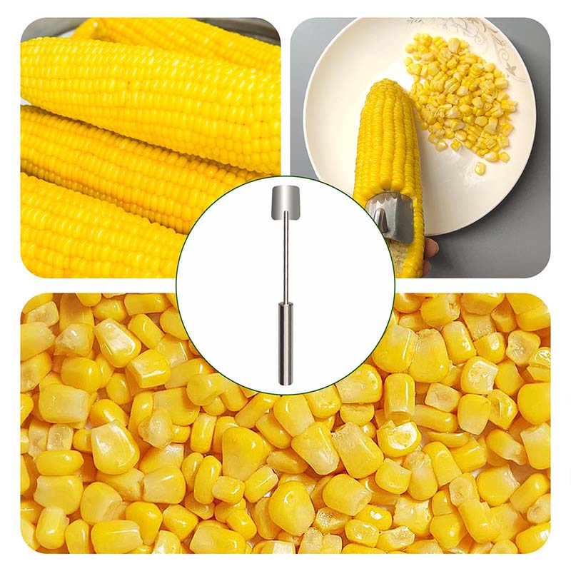 🔥🌽 Könnyen tisztítható kukorica reszelő hosszú rozsdamentes acél fogantyúval 🌟