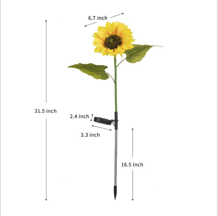 🌻 ✨ Napraforgó alakú napelemes lámpák – automatikus be-/kikapcsolás, 14 órás világítás, IP65 vízálló ☀️