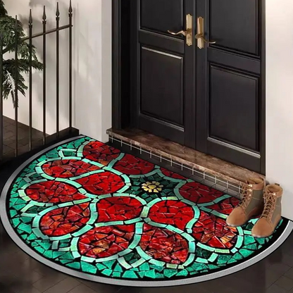 🏡Félkör alakú bohém stílusú lábtörlő – puha csúszásmentes szőnyeg