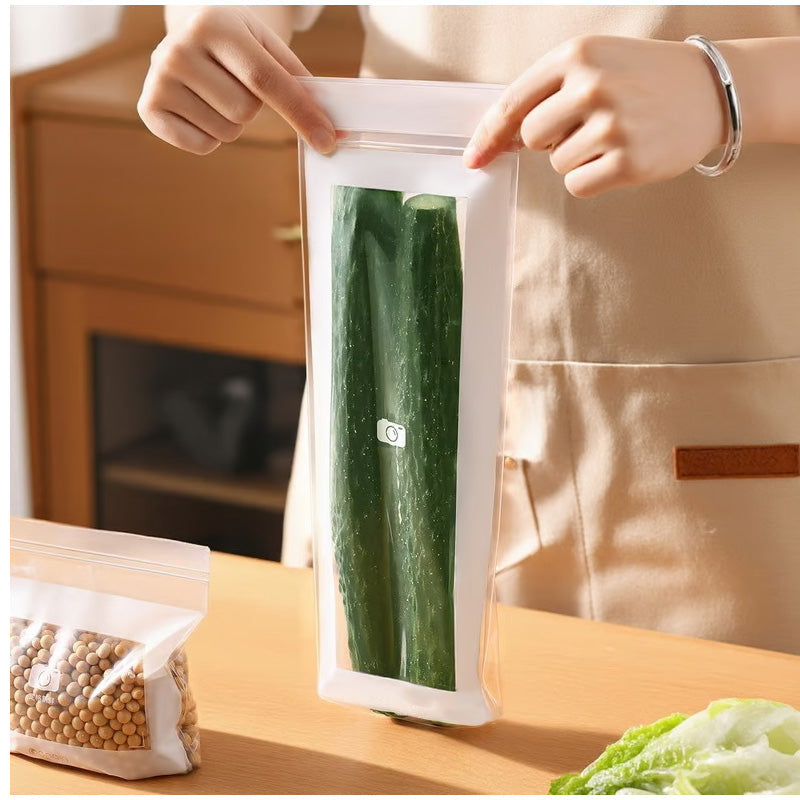 ❄️🥬 Átlátszó Élelmiszeripari Minőségű Megerősített Dupla Záras Zsákok 🥗