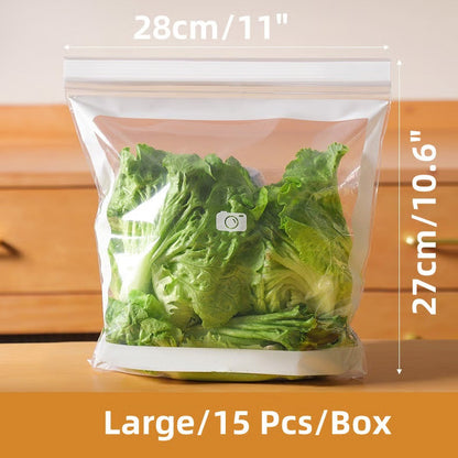 ❄️🥬 Átlátszó Élelmiszeripari Minőségű Megerősített Dupla Záras Zsákok 🥗