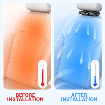 ❄️🌬️ Autóülés Ventilátor – USB Csatlakozás, Két Turbina, Erőteljes Légáramlás 🚘💕