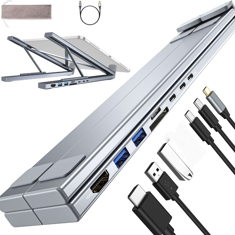 💻USB-C dokkoló és laptop állvány szett – 4K HDMI kimenettel