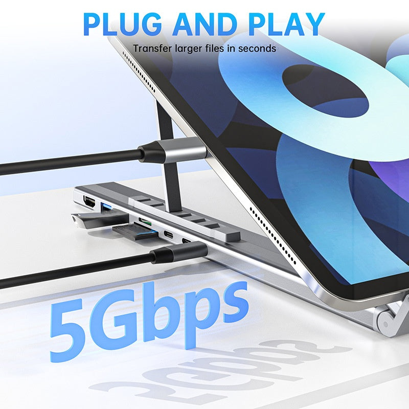 💻USB-C dokkoló és laptop állvány szett – 4K HDMI kimenettel