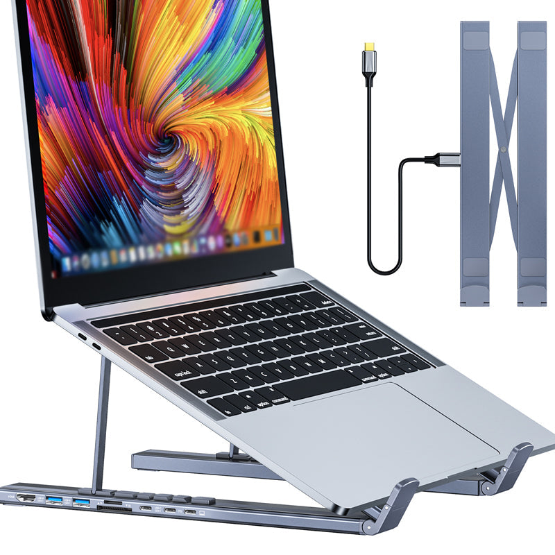 💻USB-C dokkoló és laptop állvány szett – 4K HDMI kimenettel