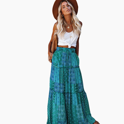 Boho Casual Maxi szoknya zsebekkel