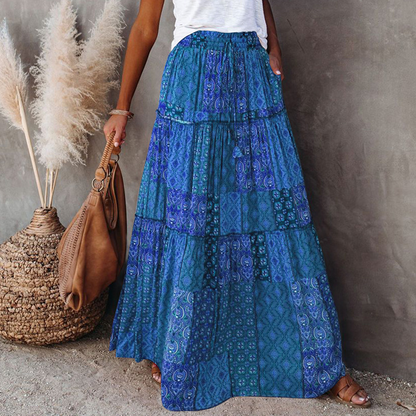 Boho Casual Maxi szoknya zsebekkel