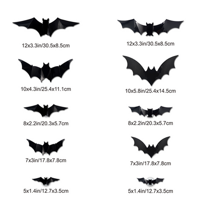 🦇Halloween 3D világító denevérek