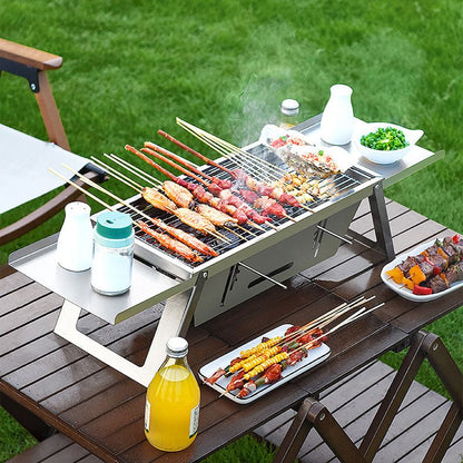 🔥 Rozsdamentes acélból készült összecsukható kültéri grillsütő
