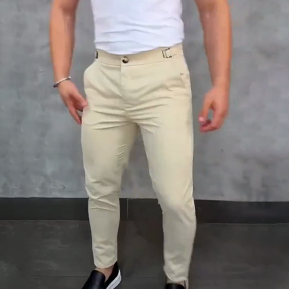 💖👖Férfi nadrág Slim Fit rugalmas derékkal