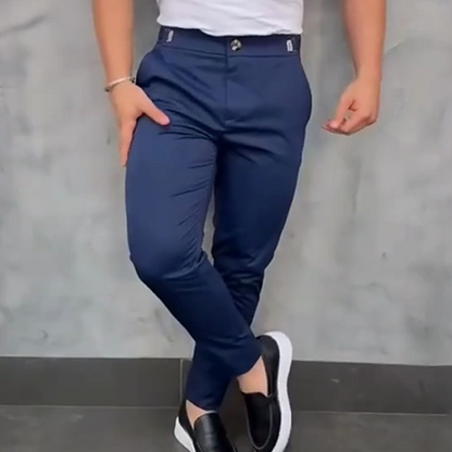 💖👖Férfi nadrág Slim Fit rugalmas derékkal